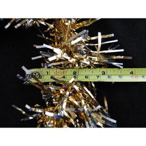 60 FEET CHRISTMAS TREE GARLAND TINSEL GOLD & SILVER ENOUGH FOR A TREE